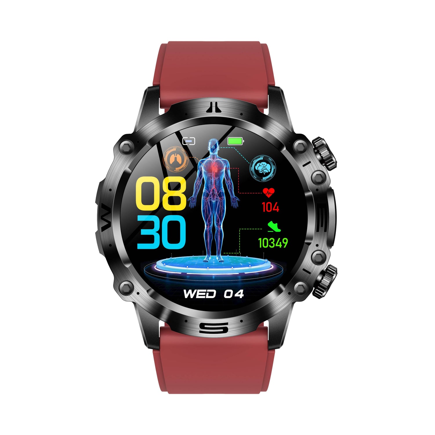 Zelara Hige-End-EKG/EKG Blutzucker Blutdruck Gesundheit HD Sport Anruf Smart Watch