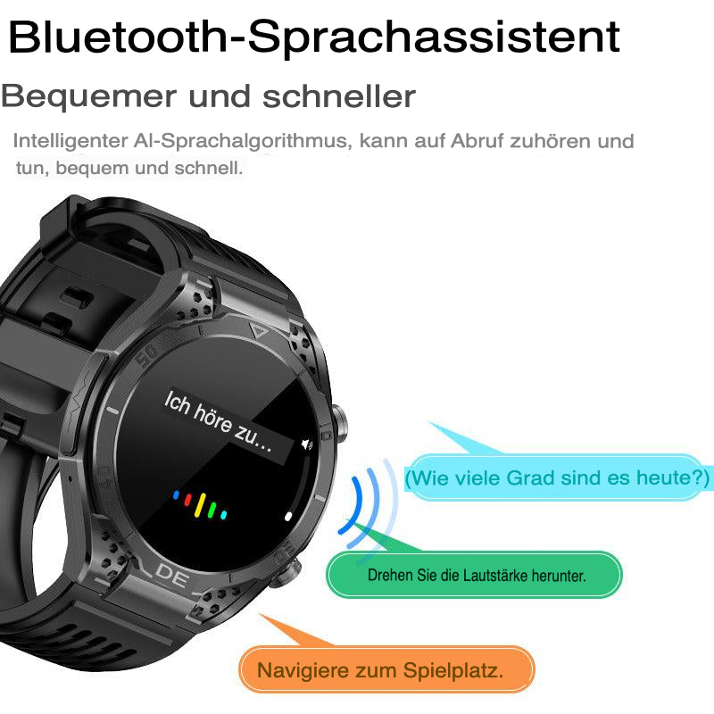 Zelara AMOLED Business ECG/HRV Blutzucker-Gesundheits-Smartwatch