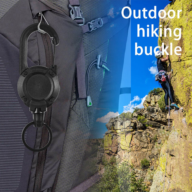 Outdoor-Karabinerhaken mit Rückziehmechanismus für Schlüssel