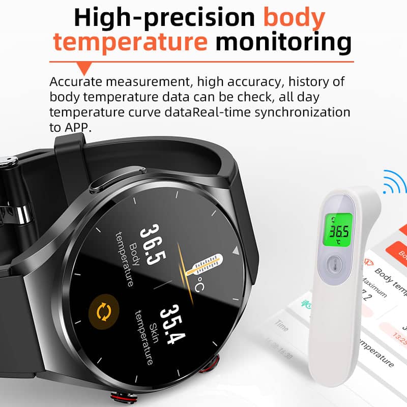 Zelara Ein-Klick-Blutzucker-Blutdruck-EKG/EKG HRV-Herzmessung Suga Pro Health Smart Watch