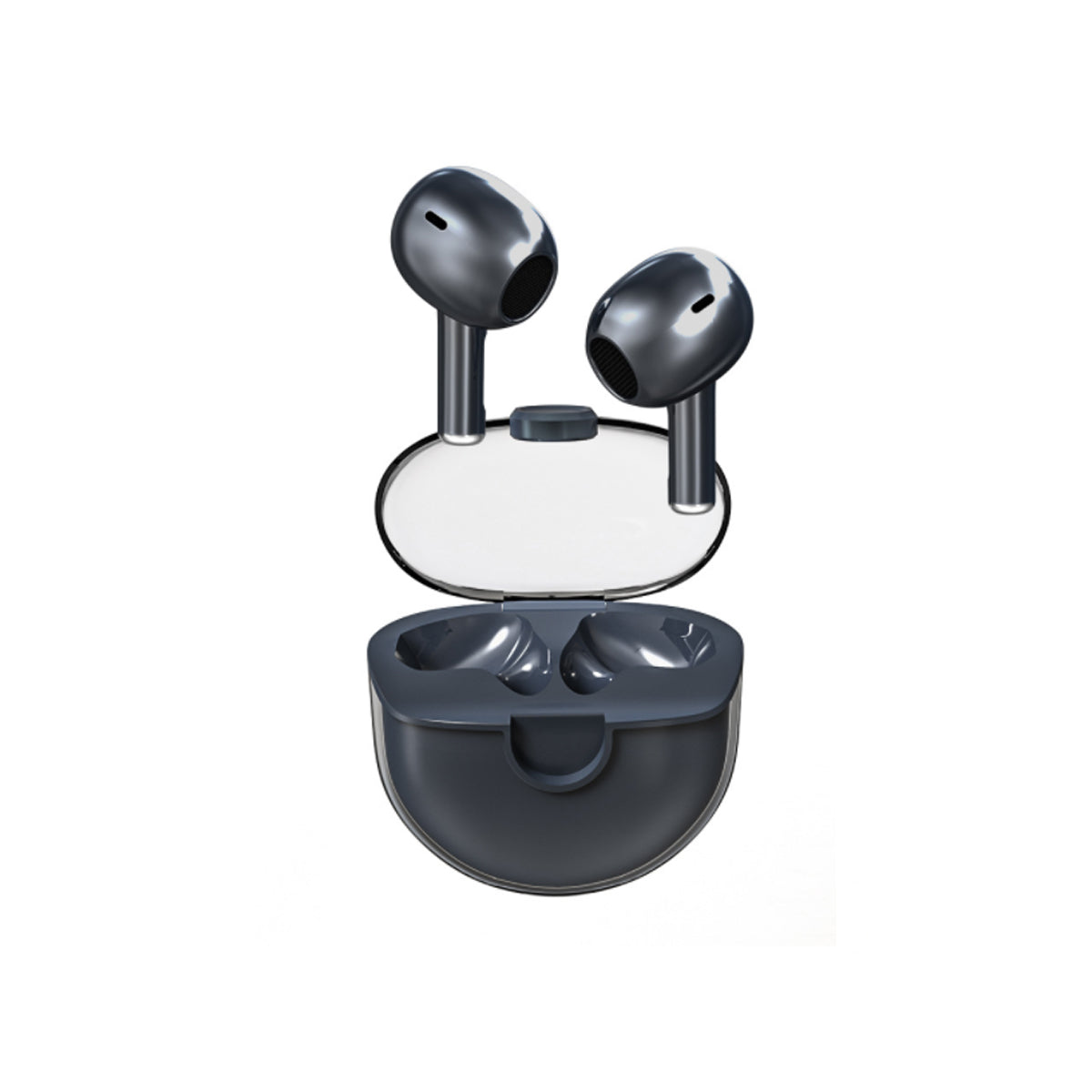 Klarer Bluetooth-Kopfhörer mit Ladegerät