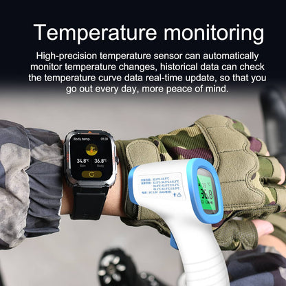 Zelara Fashion Outdoor Sports Health Smart Watch ECG/EKG Blutzucker Bluetooth Anruf 100+ Sportmodi