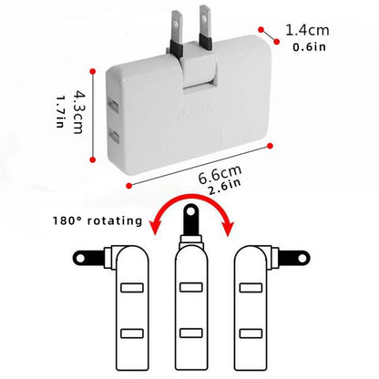 Drehbarer Steckdosenadapter