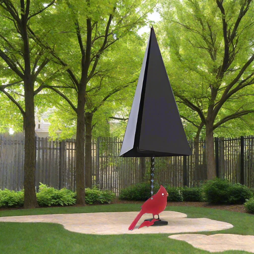 Wetterfeste Windglocke aus Cor-Ten-Stahl – Rostpatina, Außenbereich, 30 cm