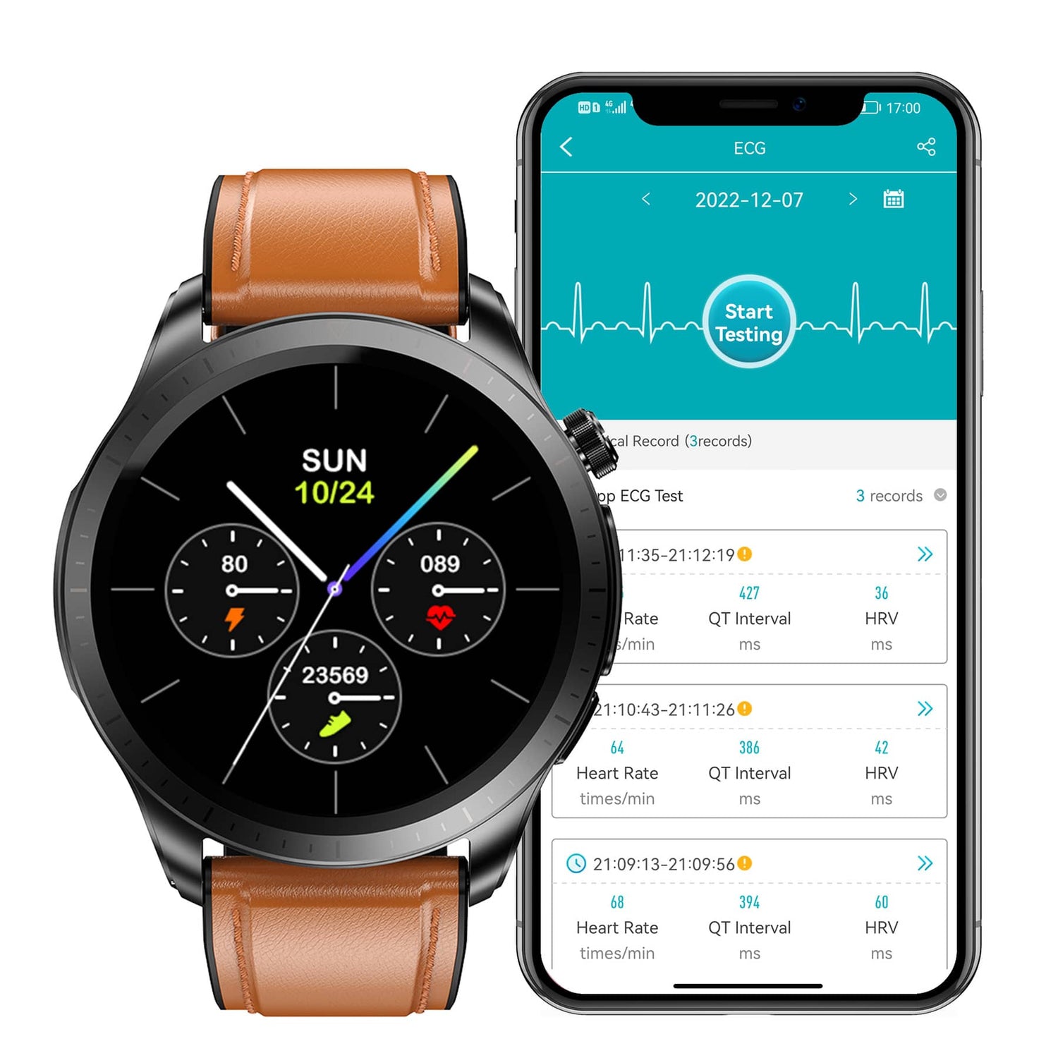 Zelara Intelligente Blutdruck- und Blutzucker-EKG-Überwachung Suga Pro Health Smart Watch