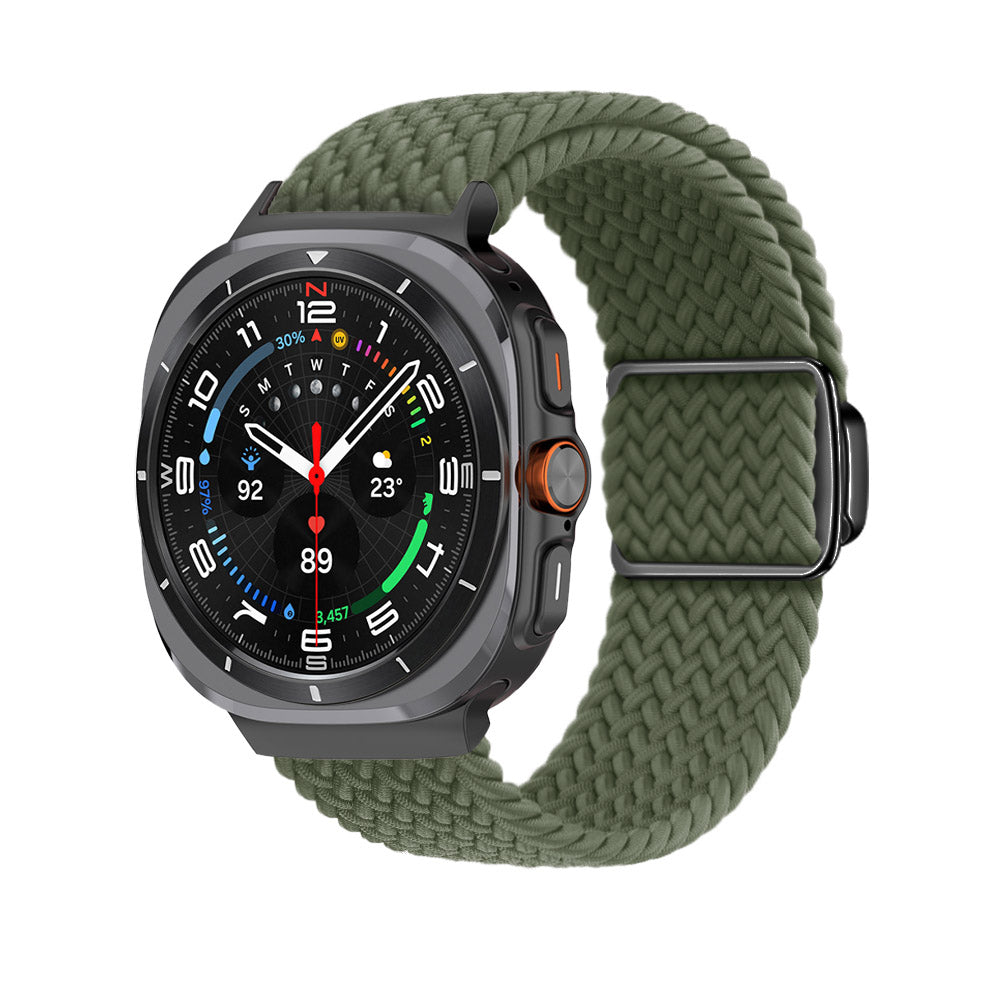 Magnetische Schnalle gewebtes Nylonarmband für Samsung Galaxy Watch Ultra