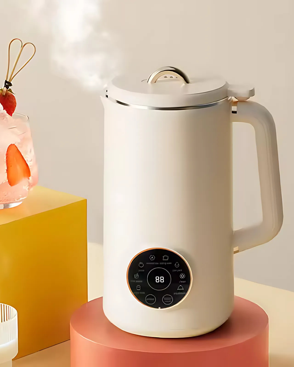 Nussmilchmaschine für Mandel-, Cashew- und Hafermilch - Einfach zu bedienen, BPA-frei und kompakt für die Hausküche