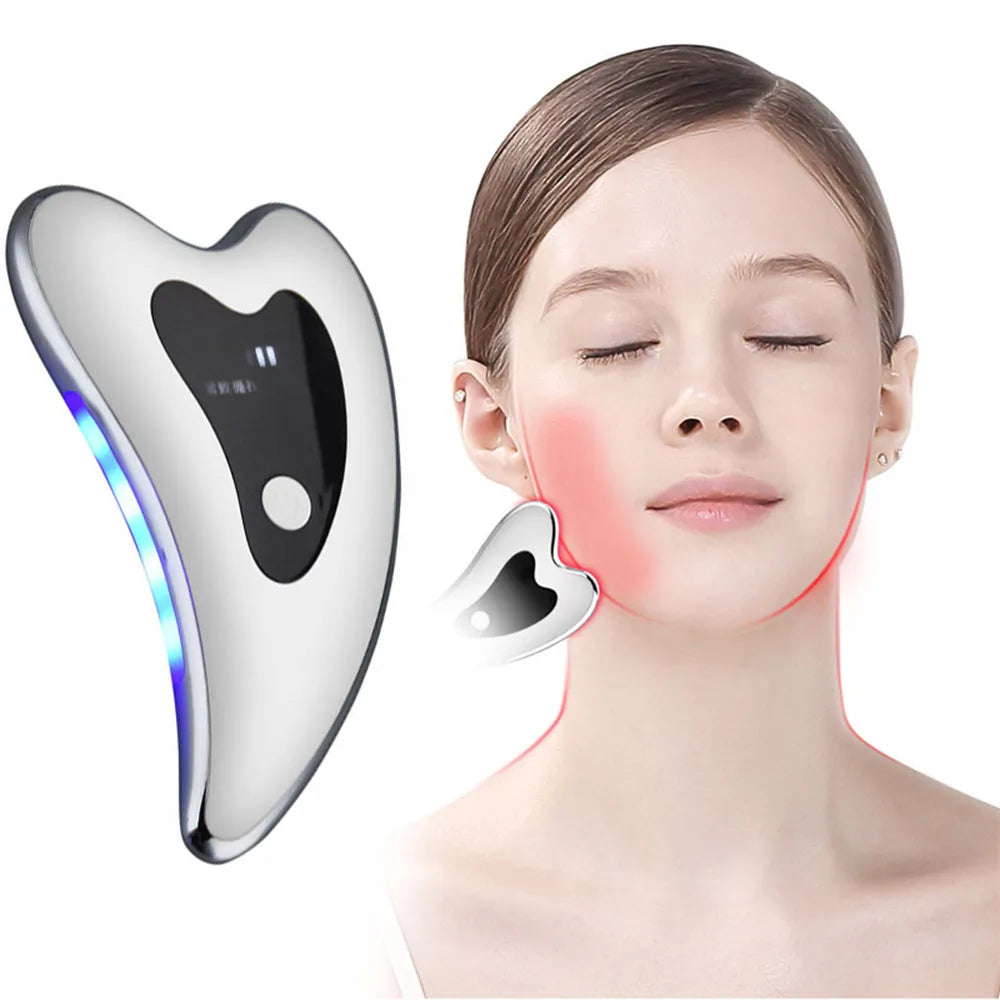 4 in 1 Elektrischer Gua Sha Gesichts-Massager Anti-Falten Doppelkinn Haut Gesichtsstraffungsgerät