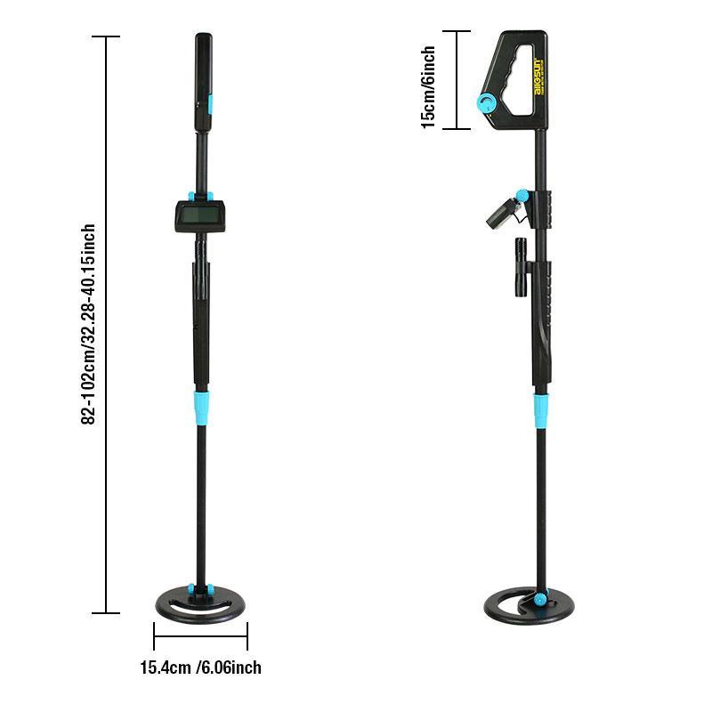 Underground Metal Detector Wasserdicht Tragbar Verstellbare Länge Metalldetektor Goldsucher