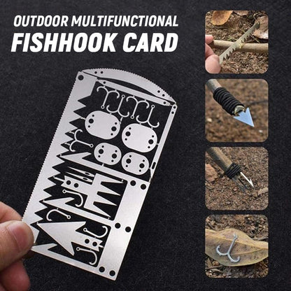 Outdoor multifunktionale Angelhaken Karte