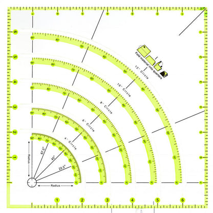 Arcs &amp; Fans Quilt Kreis Cutter Lineal