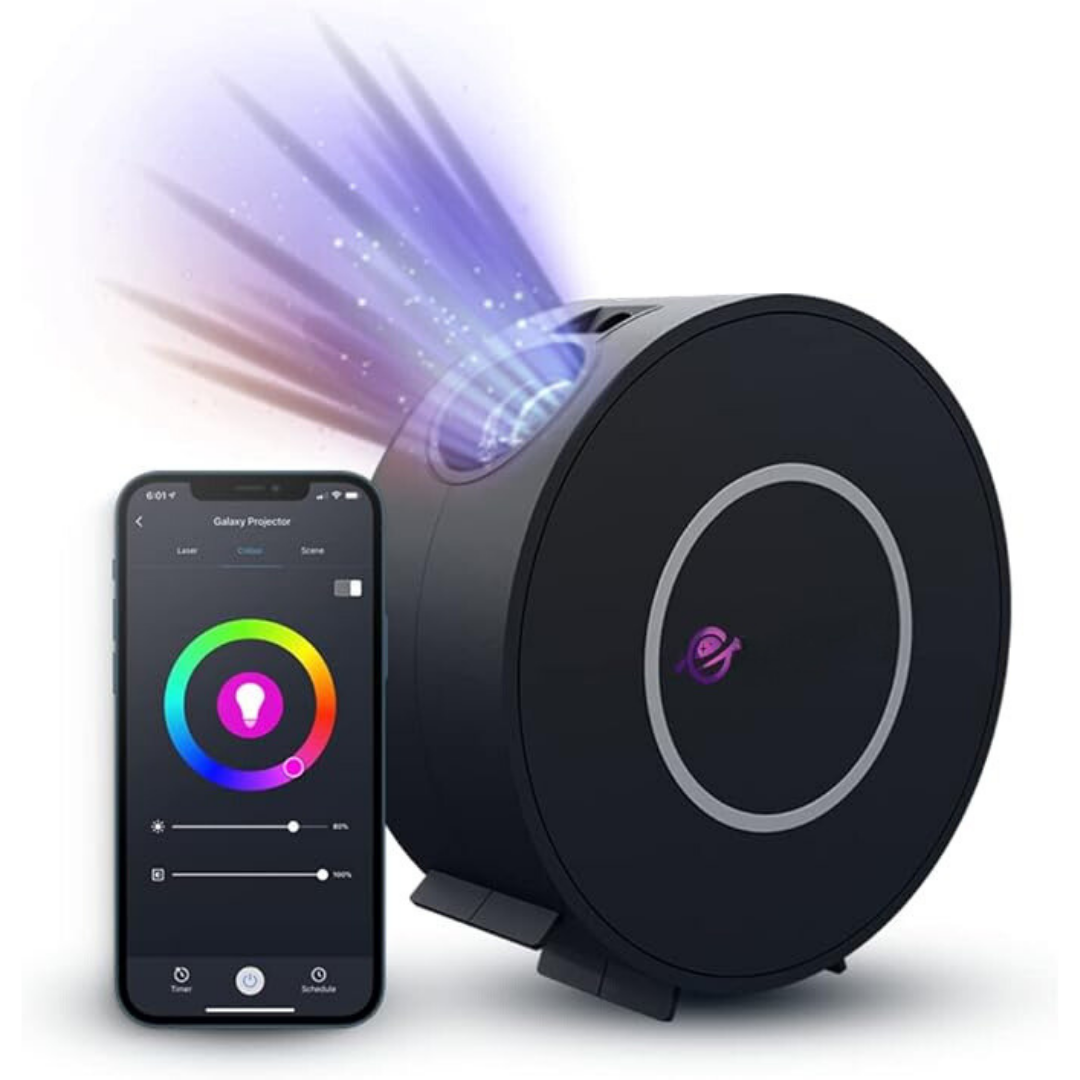 Zelara - WiFi Smart Galaxie Stern Projektor mit 360° Aurora und Sternenlicht Effekt