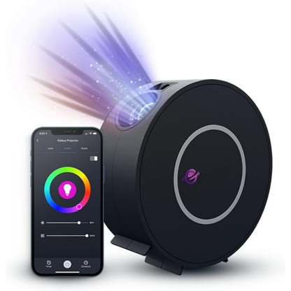 Zelara - WiFi Smart Galaxie Stern Projektor mit 360° Aurora und Sternenlicht Effekt