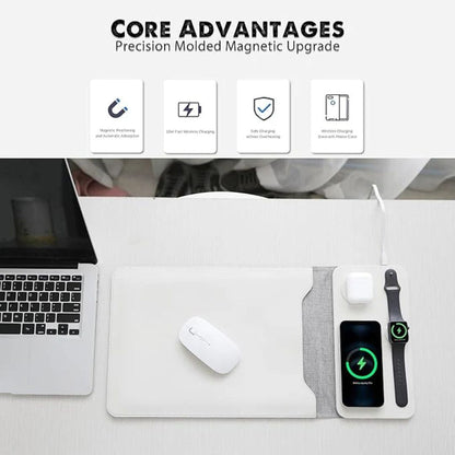 5 in 1 Laptop Sleeve mit kabelloser Aufladung für Apple