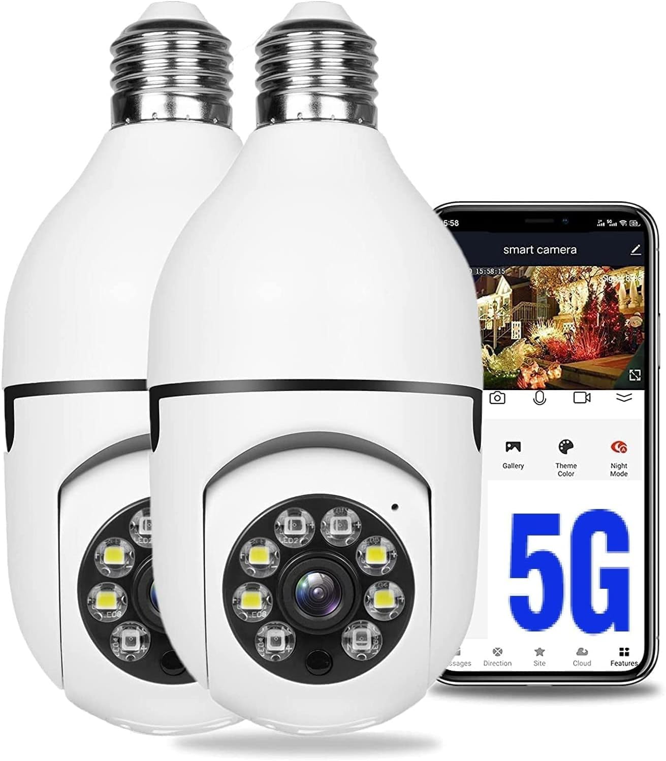 Drahtlose Wifi Lichtbirne Kamera Auflösung 1080 Pixel 200 Watt