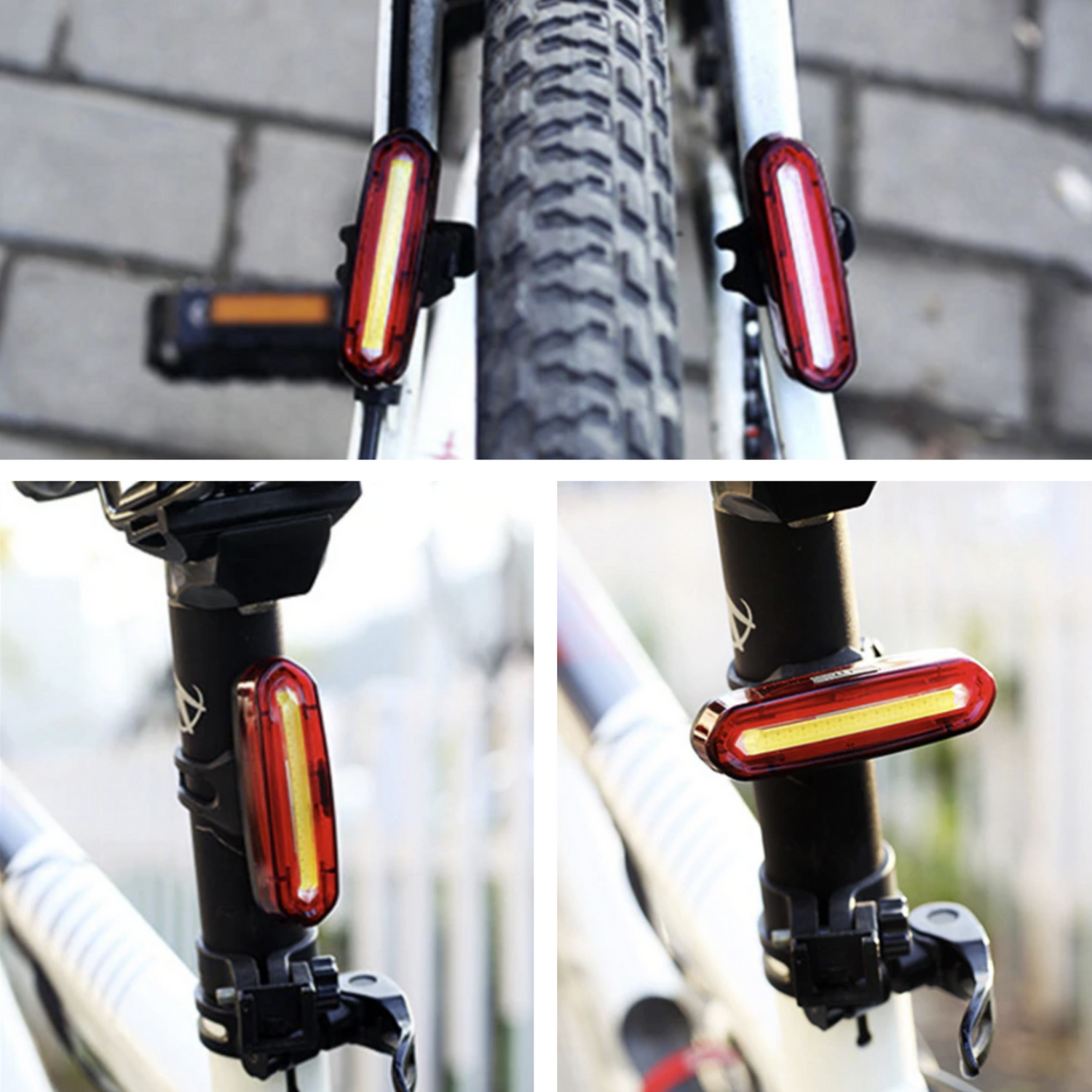 Zelara™ LightUp Fahrrad-LED-Rücklicht, abnehmbar und wiederaufladbar