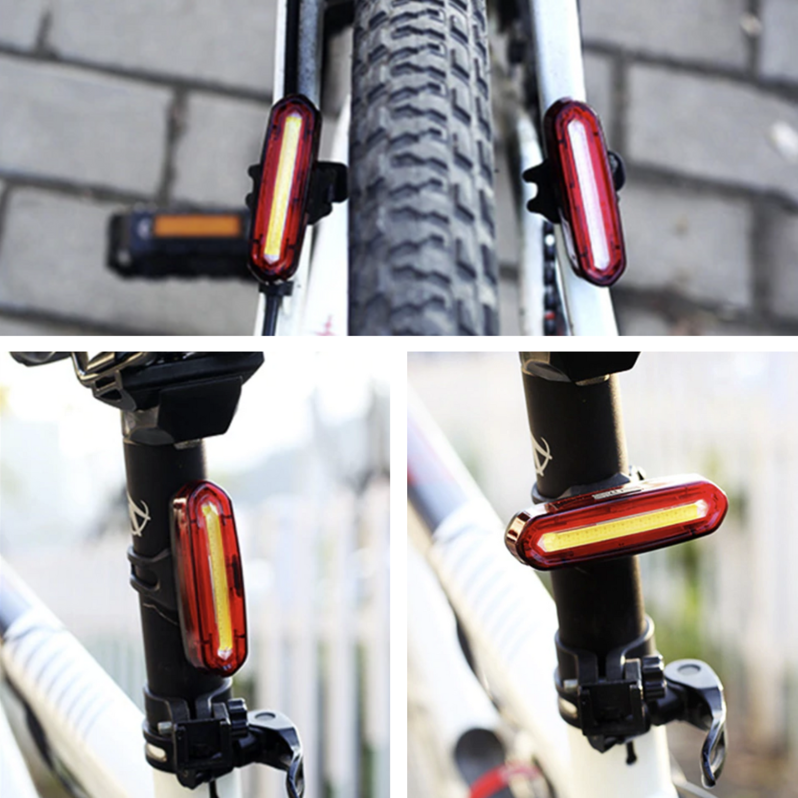 Zelara™ LightUp Fahrrad-LED-Rücklicht, abnehmbar und wiederaufladbar