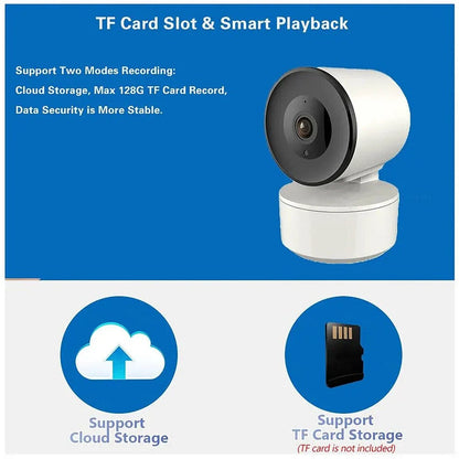 Tuya 360° Drahtlose Smart WiFi Kamera 1080P Innenbewegungsverfolgung, Cloud-Speicher Babyphone &amp; Sicherheitsüberwachung