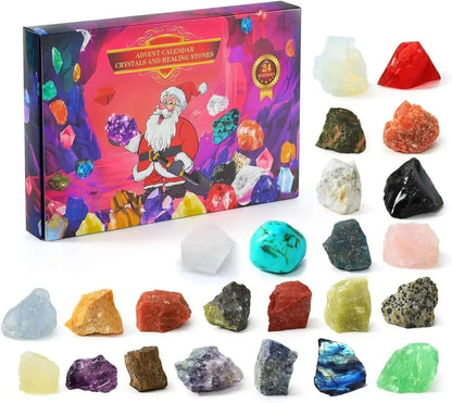 Adventskalender mit 24 Edelsteinen für Kinder