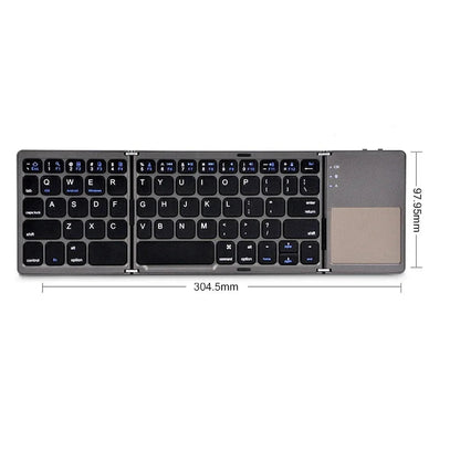 Kabelloses Klapp-Keyboard Bluetooth-Tastatur mit Touchpad für Windows, Android, iOS, Telefon, Multifunktions-Tasten Mini-Tastatur