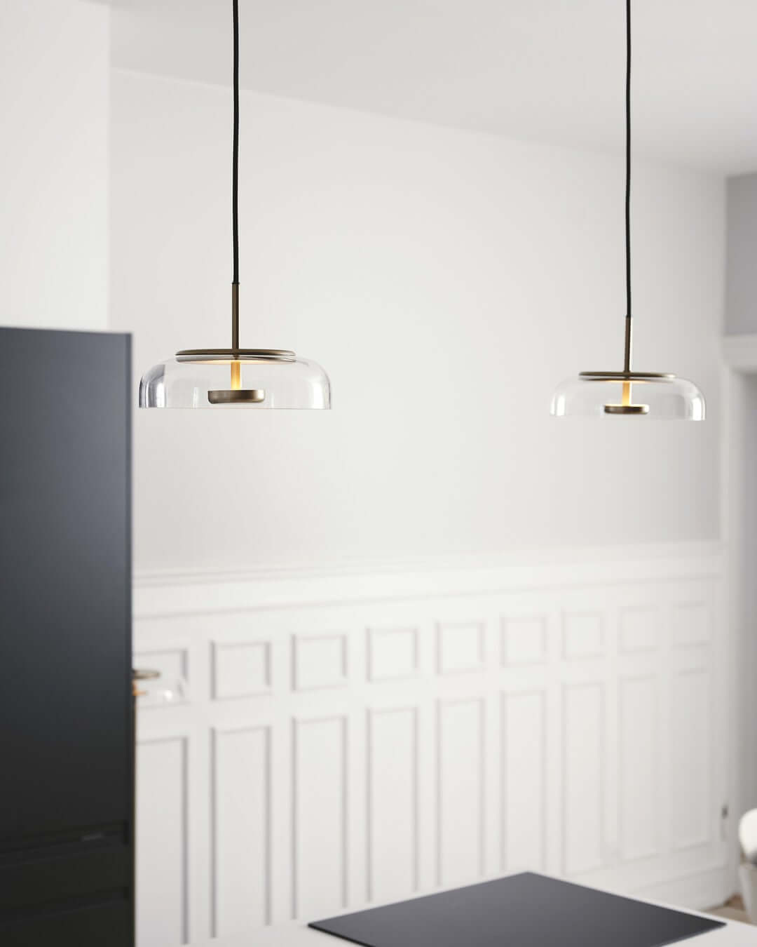 Moderne Pendelleuchte - Messing &amp; Glas