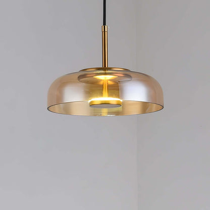 Moderne Pendelleuchte - Messing &amp; Glas