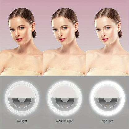 Lumi LED Selfie Ring Light – Tragbare Aufladbare Lampe für Smartphone und Computer