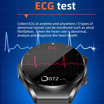 Ein-Klick Blutzucker|Blutglukose Blutdruck EKG|EKG HRV Herzfrequenzmonitor Gesundheits-Smartwatch