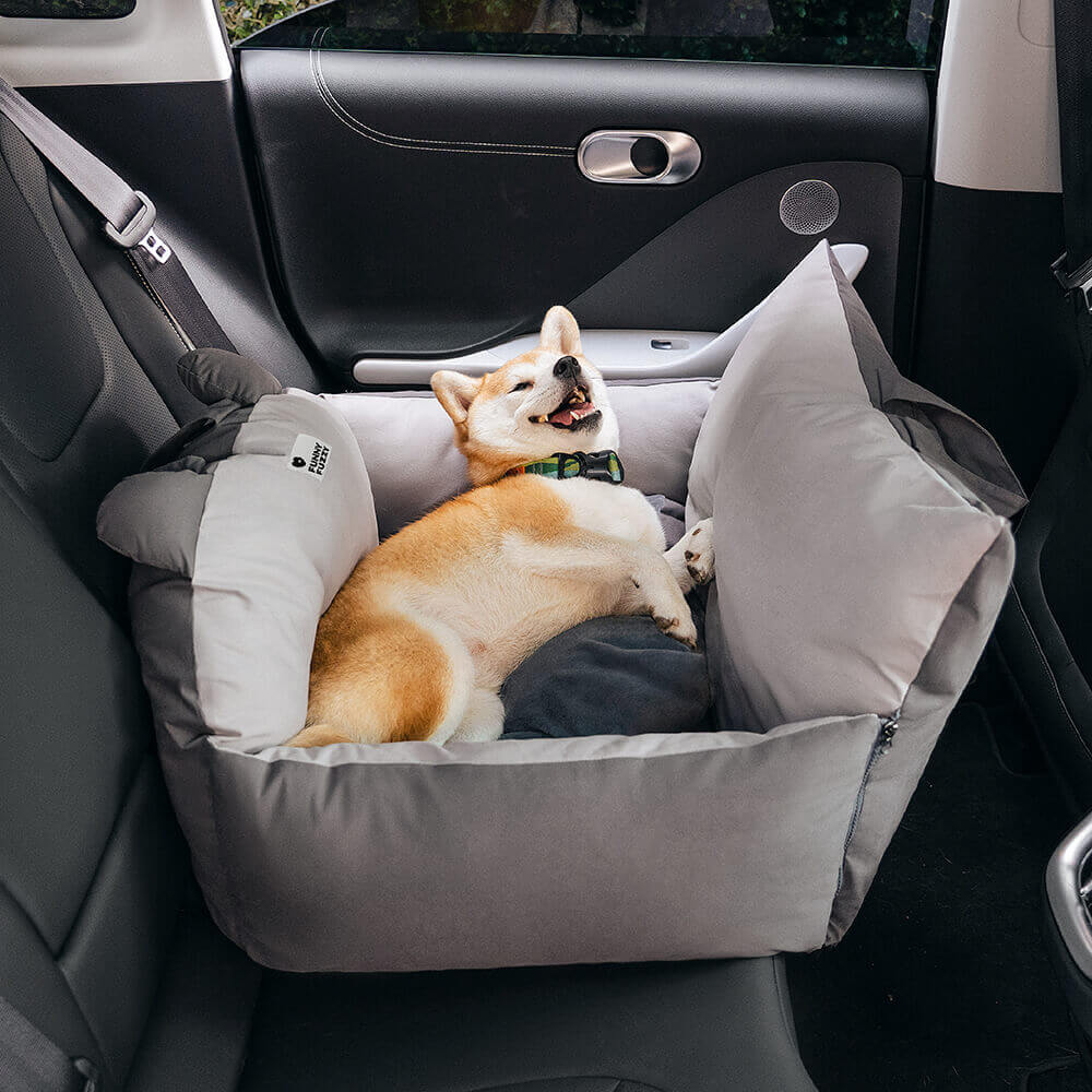 Sicheres Hunde Autobett mit Schutzkissen