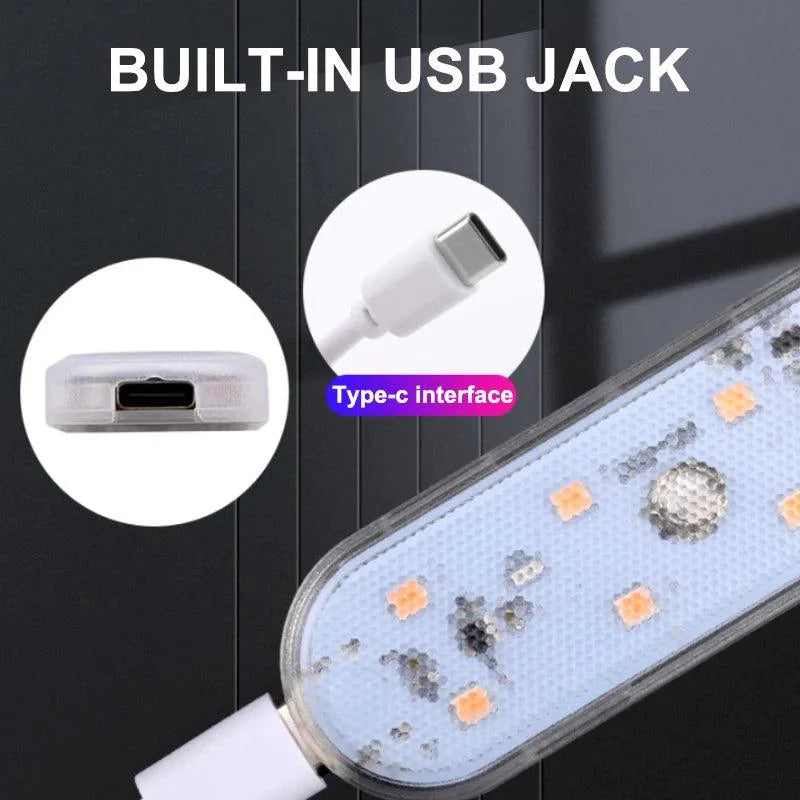 1 Stück Auto LED Mini Touch Licht Deckenlampe Leseleuchte Drahtloser Magnetabsaugung Wiederaufladbare Dekorationslicht 5V