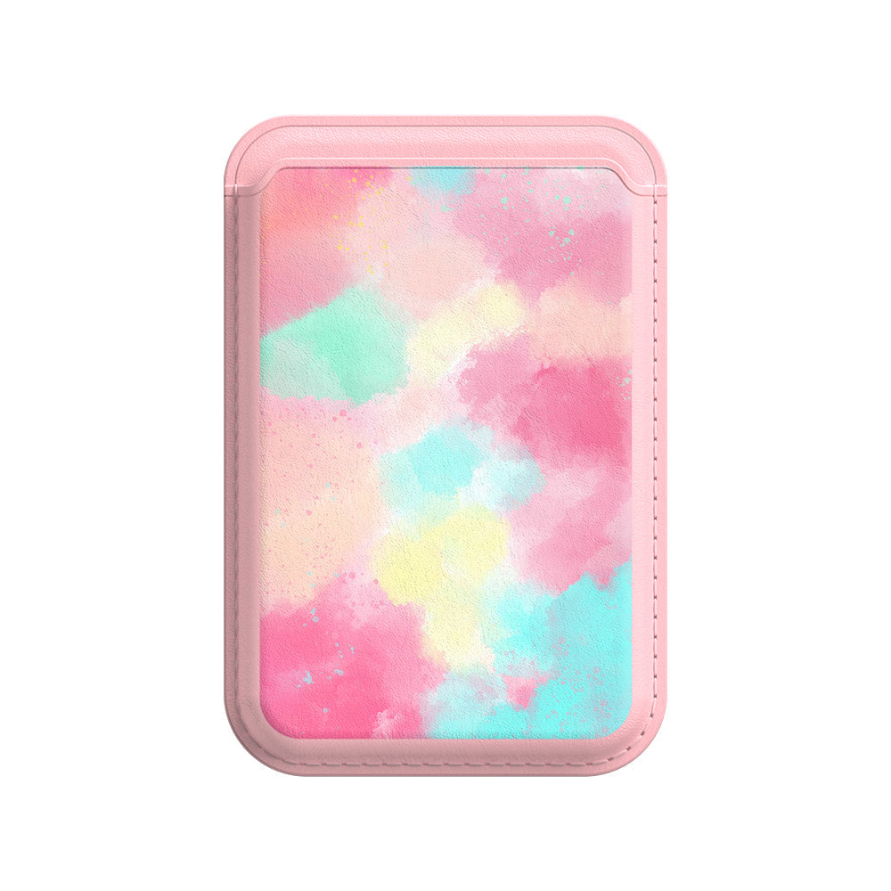Candy-Farbe | Leder-Brieftasche mit MagSafe