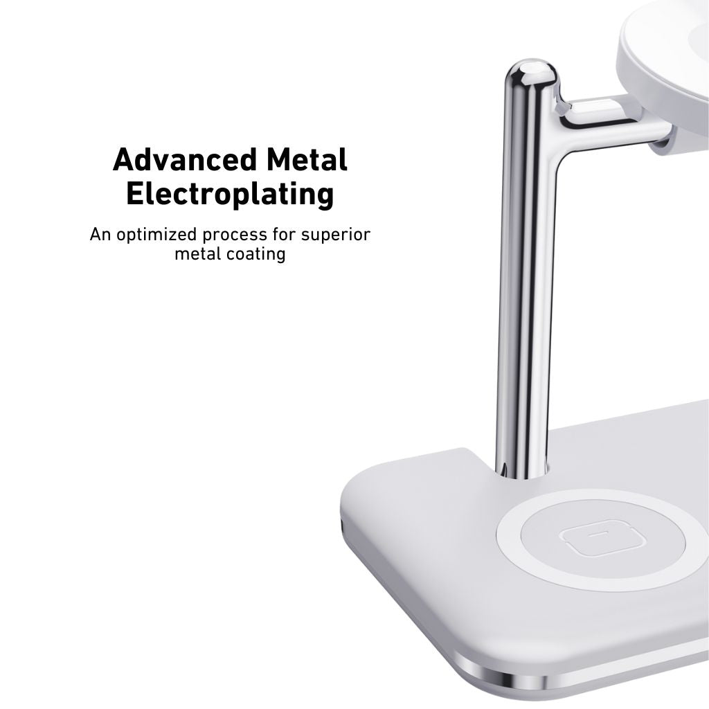 2-in-1 Uhr- &amp; AirPods Ladegerät – Schnelles Kabelloses Laden, Faltbar, Kompatibel mit Apple und Samsung