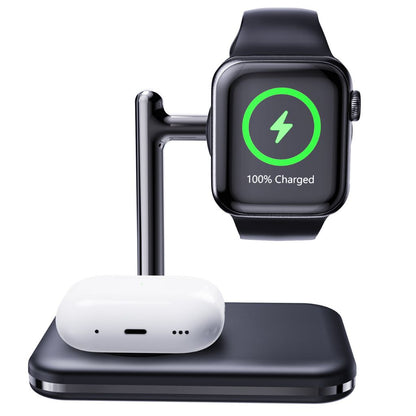 2-in-1 Uhr- &amp; AirPods Ladegerät – Schnelles Kabelloses Laden, Faltbar, Kompatibel mit Apple und Samsung