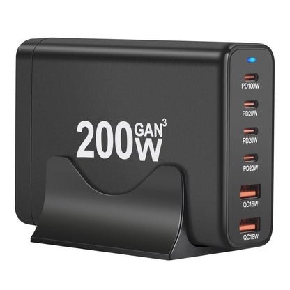 200W GaN 6-Port USB-C Ladegerät