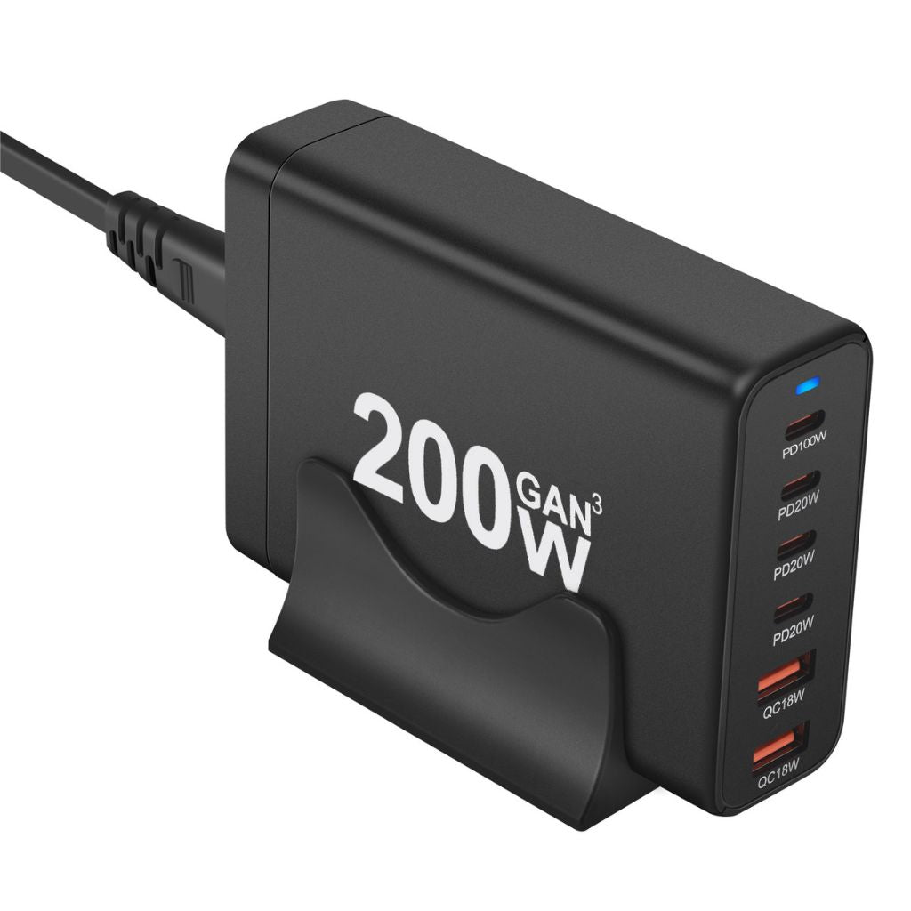 200W GaN 6-Port USB-C Ladegerät