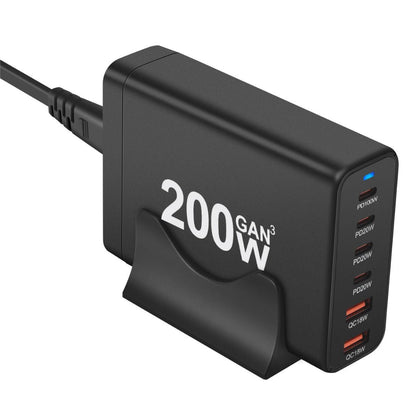 200W GaN 6-Port USB-C Ladegerät