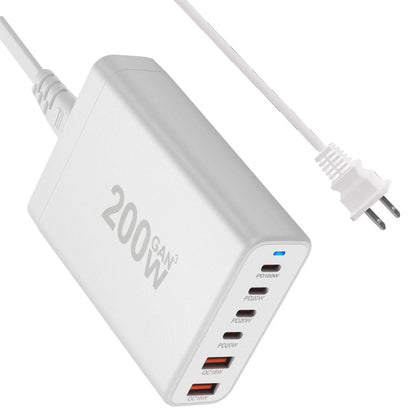 200W GaN 6-Port USB-C Ladegerät