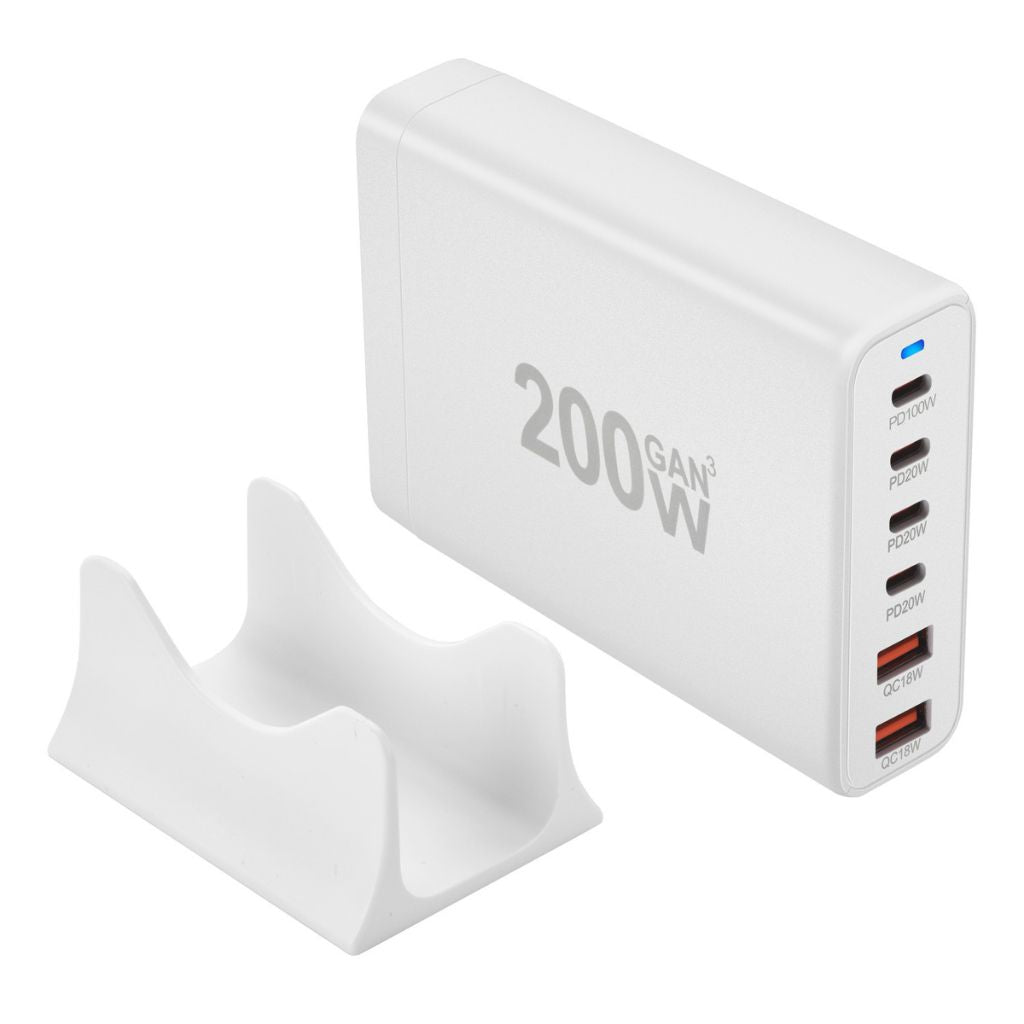 200W GaN 6-Port USB-C Ladegerät
