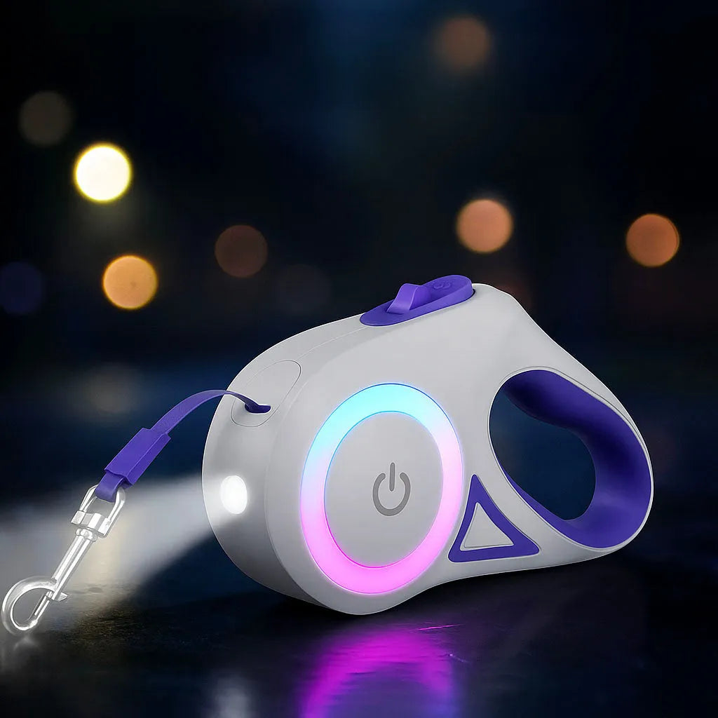 Hundeleine LED Rollleine | sichtbar &amp; sicher bei Nacht