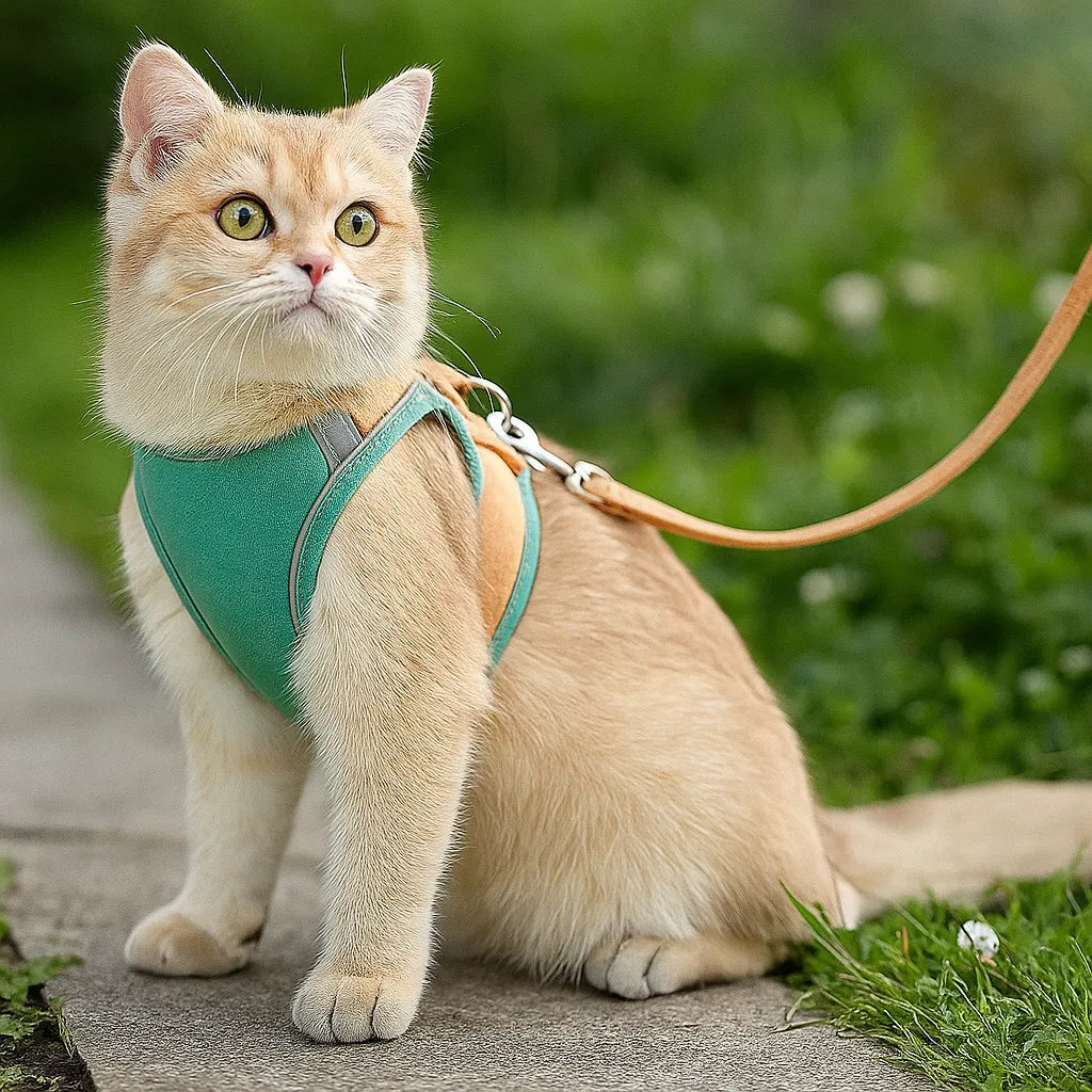 SafeCat – Sicheres &amp; Ausbruchsicheres Katzengeschirr mit Leine