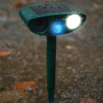 Solarbetriebener Ultraschall-Mäuseschreck für Außen – Wetterfest &amp; Chemiefrei mit Bewegungssensor