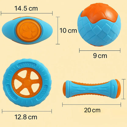 Hundespielzeug aus Naturgummi | Robust für starke Kauer &amp; Kauspiel