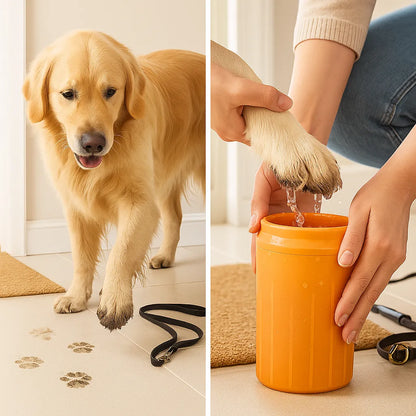 Pfotenreiniger für Hunde – Sanfte &amp; schnelle Reinigung mit Silikonborsten