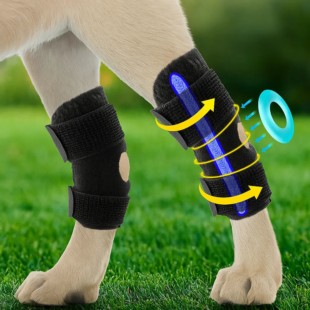 Kniebandage Hund | Verstellbare Bandage für Stabilität &amp; sicheren Halt