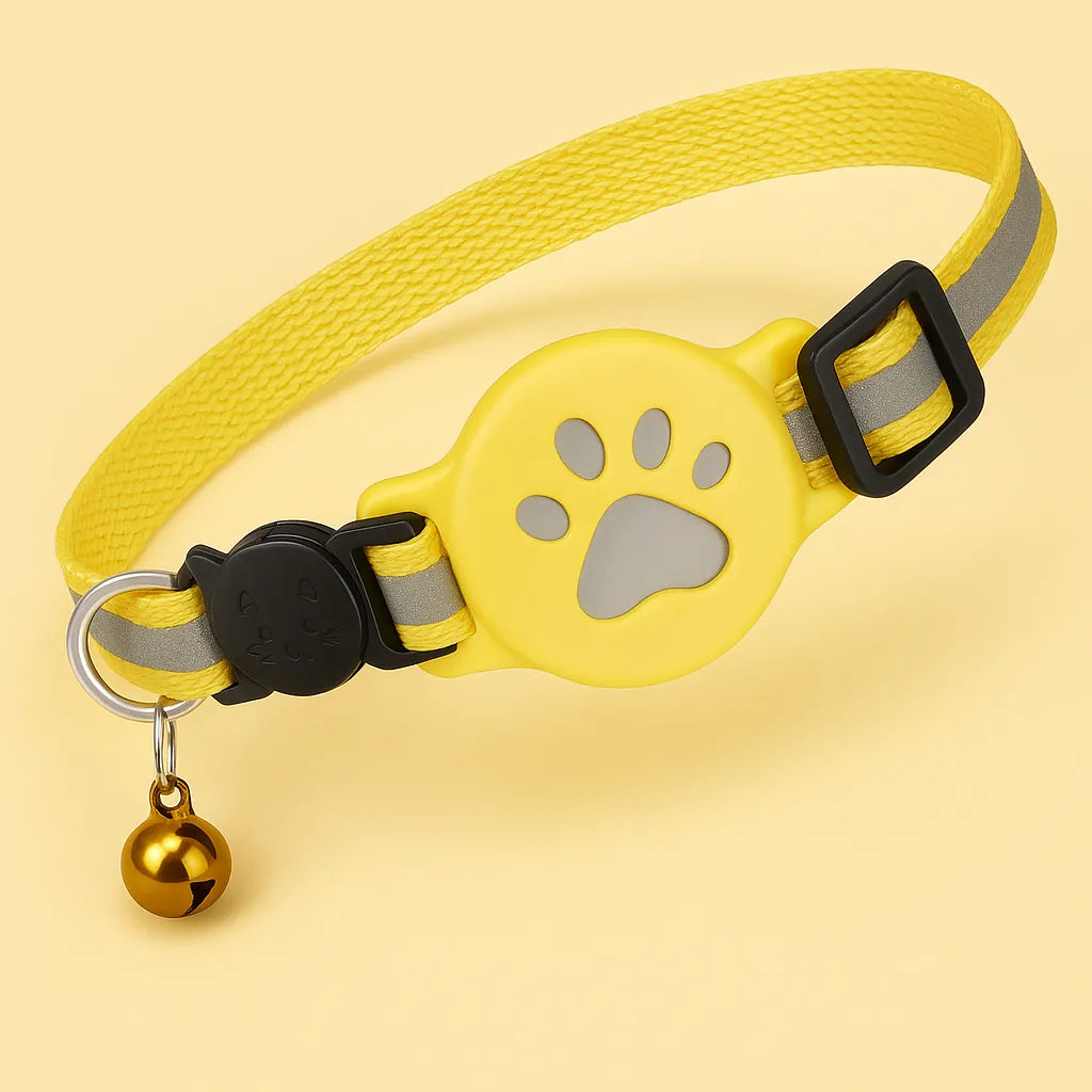 AirTag Katzenhalsband mit Sicherheitsverschluss &amp; Glocke – GPS-Ortung für Freigänger