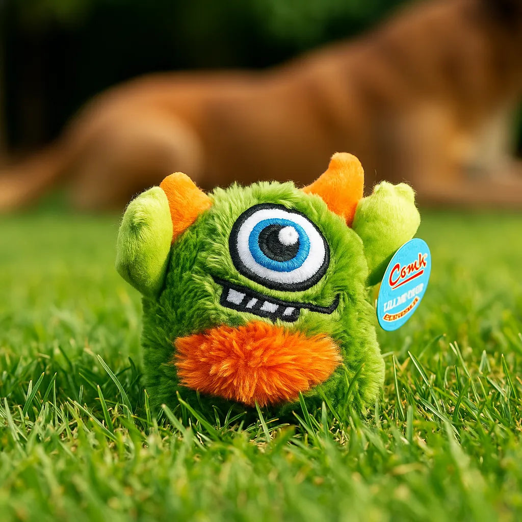 Plüsch Hundespielzeug mit Quietscher – weiches Monster für Spiel &amp; Kuschelspaß