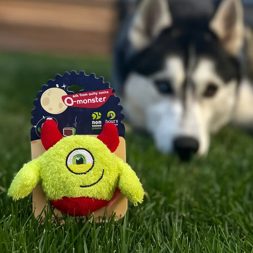 Plüsch Hundespielzeug mit Quietscher – weiches Monster für Spiel &amp; Kuschelspaß