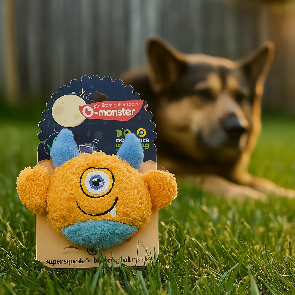 Plüsch Hundespielzeug mit Quietscher – weiches Monster für Spiel &amp; Kuschelspaß