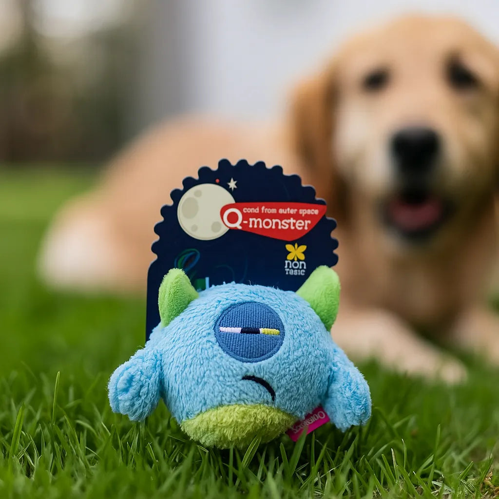 Plüsch Hundespielzeug mit Quietscher – weiches Monster für Spiel &amp; Kuschelspaß
