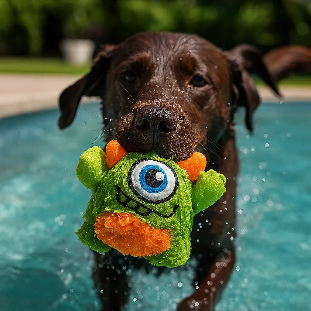 Plüsch Hundespielzeug mit Quietscher – weiches Monster für Spiel &amp; Kuschelspaß